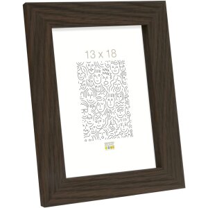 S49BH2 Ciemna drewniana ramka na zdjęcia 15x20 cm