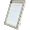 S57MC1 Ramka metalowa w kolorze srebrnym błyszczącym z passe-partout 10x15 cm