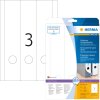 Etykiety do folderów a4 biale 59x297 mm Ruchome-usuwalne papierowe matowe nieprzezroczyste 75 szt.