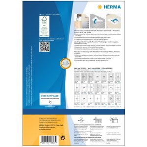 Etykiety a4 biale 88,9x33,8 mm Ruchome-usuwalne papier mat 1600 szt.