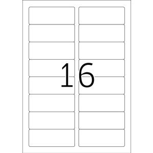 Etykiety a4 biale 88,9x33,8 mm Ruchome-usuwalne papier mat 1600 szt.