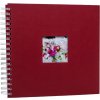 Album spiralny Khari rosso zebrowany bialy strony 23x24 cm