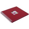 Album spiralny Khari rosso zebrowany bialy strony 23x24 cm
