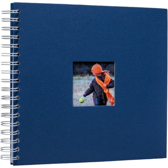 Album spiralny Khari jeans prążkowany biały strony 24x25 cm