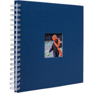Album spiralny Khari jeans prążkowany biały strony 24x25 cm