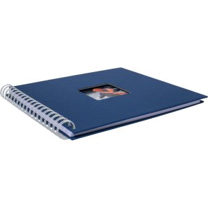 Album spiralny Khari jeans prążkowany biały strony 24x25 cm