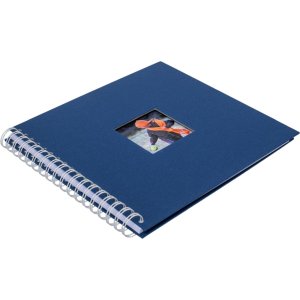 Album spiralny Khari jeans prążkowany biały strony 24x25 cm