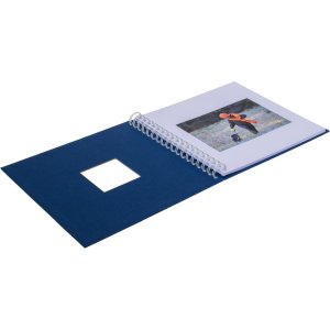 Album spiralny Khari jeans prążkowany biały strony 24x25 cm