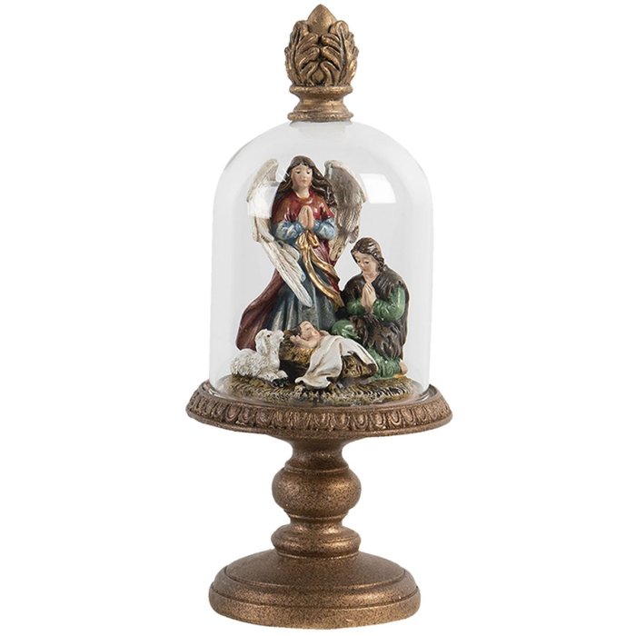 Szklany słoik z dekoracją Ø 9x21 cm Clayre & Eef 6GL2805