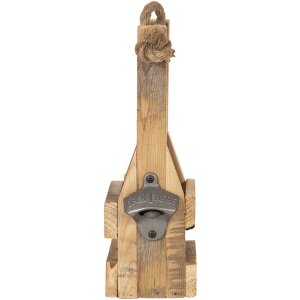 Stojak na butelki z otwieraczem 9x10x29 cm Clayre & Eef 6H1883