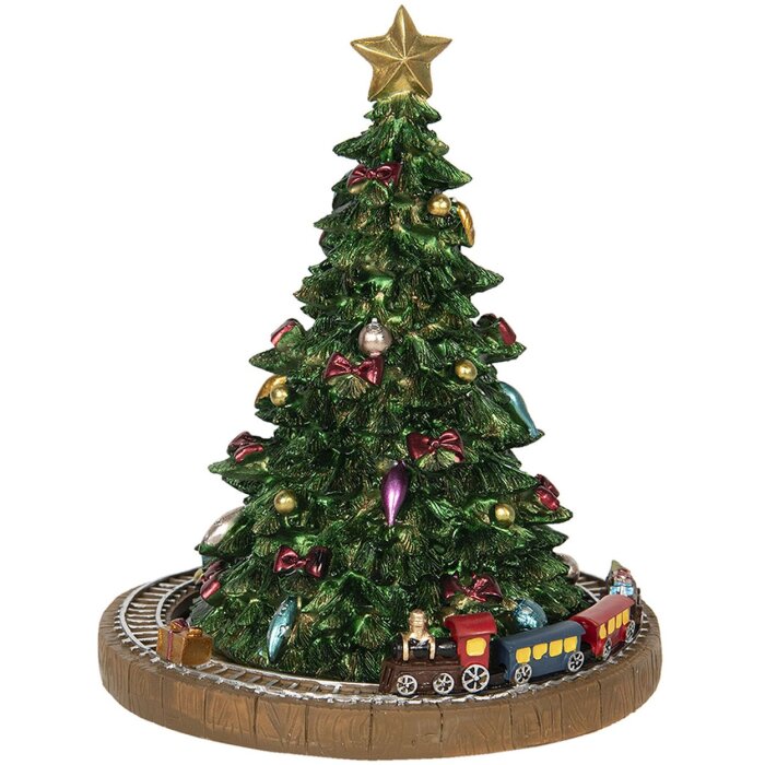 Music Box Christmas Tree Ø 15x18 cm Clayre & Eef 6PR2845