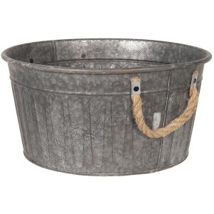 Żeliwne wiadro dekoracyjne (2 sztuki) Ø 35x17 - Ø 27x15 cm Clayre & Eef 6Y3735