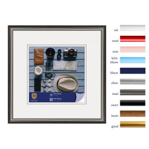 Ramka plastikowa Henzo Napoli 30x30 cm stalowa