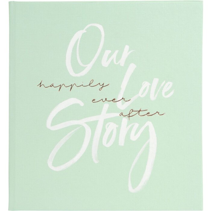 Złota Księga Pamiętnik ślubny Nasza historia miłosna 23x25 cm 44 ilustrowane strony