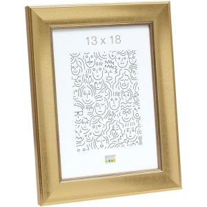 Rama drewniana S45YA1 złota 21x30 cm Szkło antyrefleksyjne