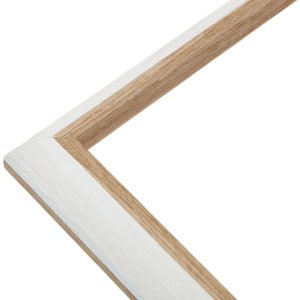 Ramka plastikowa S46WG biała krawędź naturalna 18x24 cm