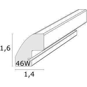 Rama plastikowa S46WG natural edge white 30x40 cm