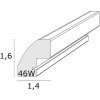 Rama plastikowa S46WG natural edge white 30x40 cm