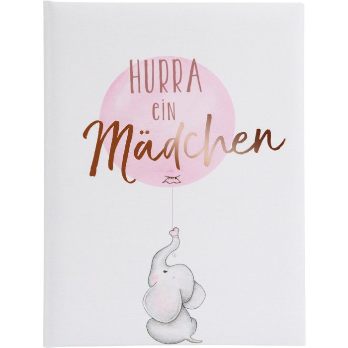 Goldbook Baby Diary Hooray - dziewczynka 21x28 cm 44 ilustrowane strony