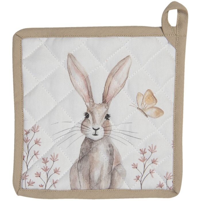 Clayre & Eef Podstawka pod kubek 20x20 cm beżowa REB45