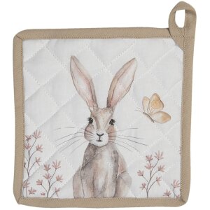 Clayre & Eef Podstawka pod kubek 20x20 cm beżowa REB45