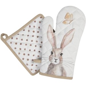 Clayre & Eef Podstawka pod kubek 20x20 cm beżowa REB45