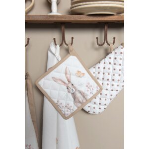 Clayre & Eef Podstawka pod kubek 20x20 cm beżowa REB45