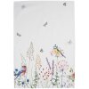 Clayre & Eef SFL42 Tea Towel 50x70 cm White Green Flowers Cotton Rectangular