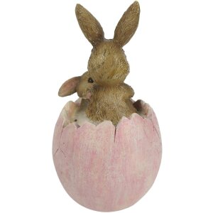 Dekoracja Królik 9x5x10 cm różowy 6PR3268