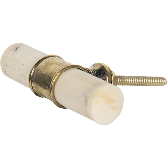 Gałka do drzwi 6x1 cm kremowa 64690