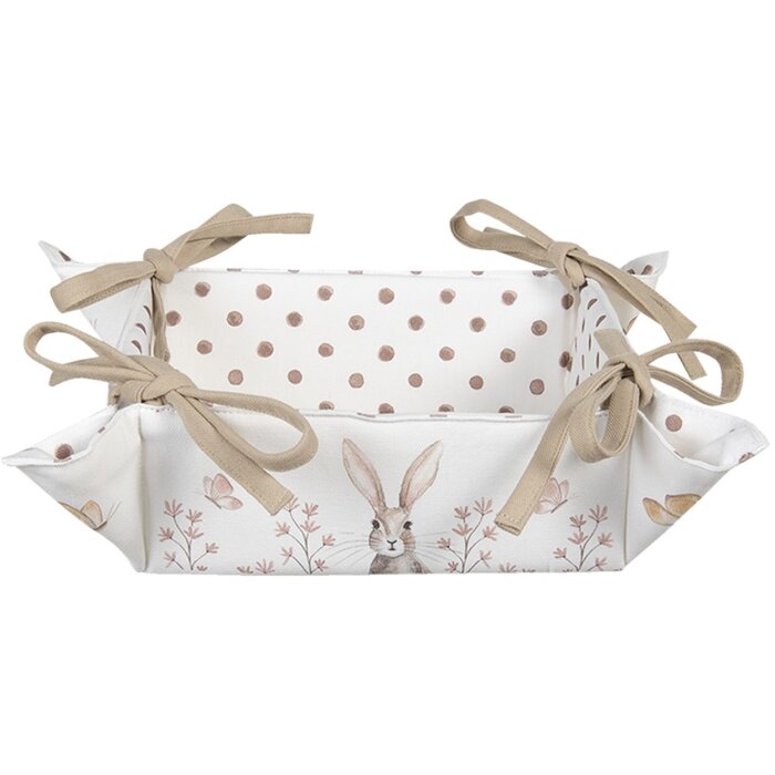 Koszyk na pieczywo 35x35x8 cm beżowy REB47