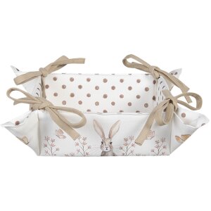 Koszyk na pieczywo 35x35x8 cm beżowy REB47