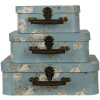 Walizka dekoracyjna (zestaw 3) 30x21x9-25x18x9-20x16x8 cm wielokolorowa 64753