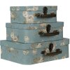 Walizka dekoracyjna (zestaw 3) 30x21x9-25x18x9-20x16x8 cm wielokolorowa 64753