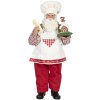 Dekoracja Father Christmas 13x10x28 cm wielokolorowa 64648