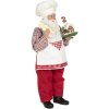 Dekoracja Father Christmas 13x10x28 cm wielokolorowa 64648