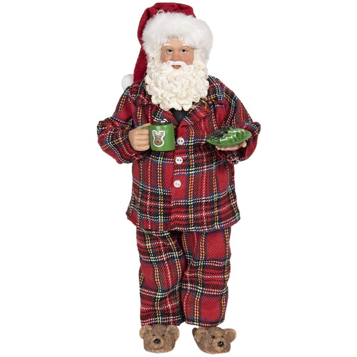 Dekoracja Father Christmas 14x10x28 cm wielokolorowa 64650