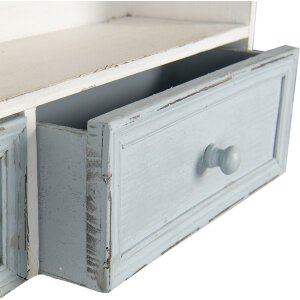 Clayre & Eef Półka ścienna 56x13x60 cm biała 5H0465