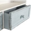 Clayre & Eef Półka ścienna 56x13x60 cm biała 5H0465
