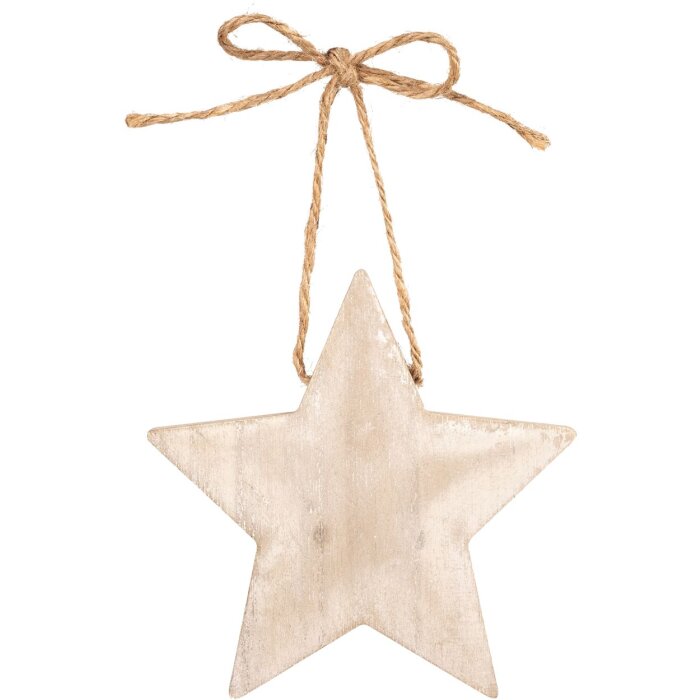 Deco Drewniana Gwiazda Duża Brązowa 13x13 cm