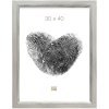 Rama drewniana S42L srebrna 20x30 cm Szyba Premium