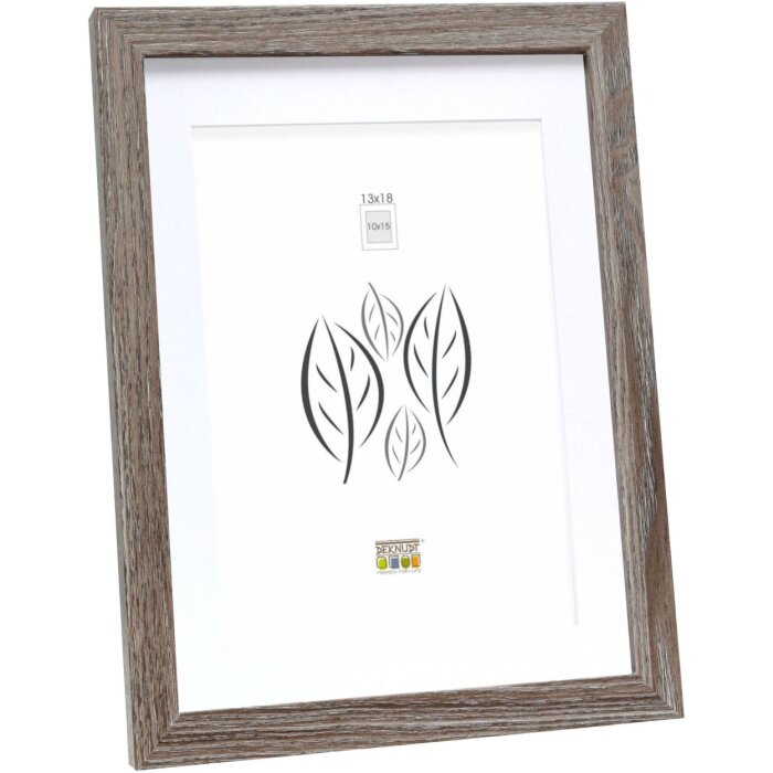 Rama drewniana S66KH3 brązowo-szara 30x30 cm z passe-partout