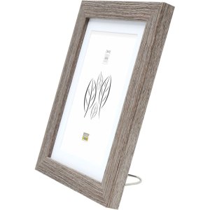 Rama drewniana S66KH3 brązowo-szara 30x30 cm z passe-partout