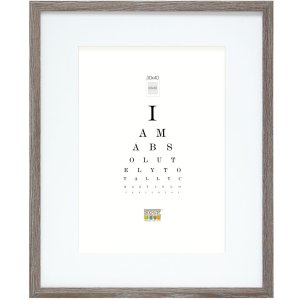 Rama drewniana S66KH3 brązowo-szara 30x30 cm z passe-partout