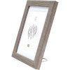 Rama drewniana S66KH3 brązowo-szara 30x30 cm z passe-partout