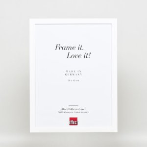 Efekt ramki drewnianej profil 2210 biały 10x10 cm szkło antyrefleksyjne