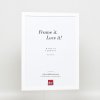 Efekt ramki drewnianej profil 2210 biały 10x10 cm szkło antyrefleksyjne
