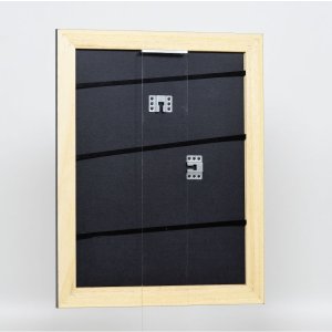 Efekt rama z litego drewna profil 30 czarny 10x10 cm szkło muzealne