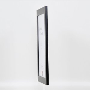Efekt rama z litego drewna profil 30 czarny 10x10 cm szkło muzealne