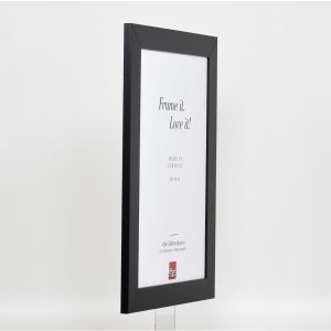 Efekt rama z litego drewna profil 30 czarny 10x10 cm szkło muzealne